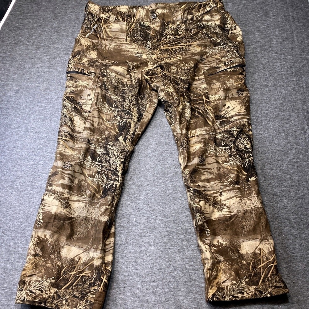 Realtree Camo Camouflage Pants Edge Scent Factor Men XL Hunting Cargo Quiet